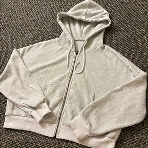 Gray Zip-Up Hoodie